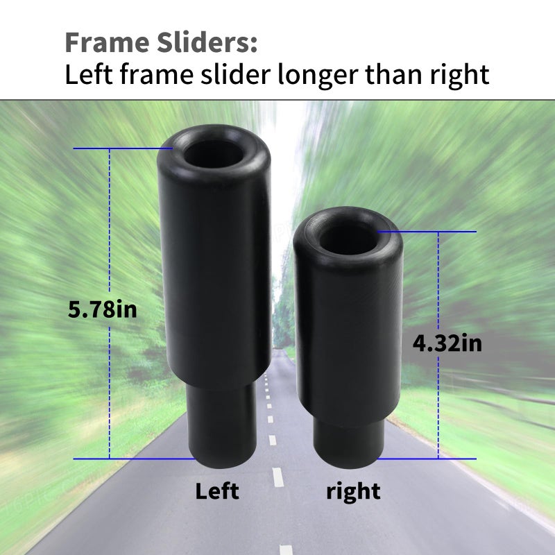 Vanshly Black No Cut Frame Sliders Fits Kawasaki Ninja 650 Z650 Z 650 KRT EX650 EX 2017 2018 2019 2020 2021 2022 2023 Fits ABS & NON ABS Models - 750-4519 - Image 3